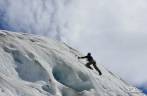 A Ana ainda faz uma última escalada no glaciar Viedma, no Parque Nacional Los Glaciares, região de El Chaltén, no sul da Argentina